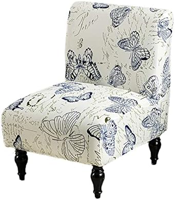Eco-Ancheng Armless Chair Slipcover Removable Armless Accent Chairs Covers Washable Armless Slipper Chair Slipcover Printed Armless Chair Furniture Protector Covers for Living Dining Room Hotel
