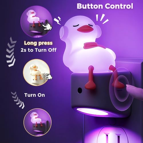 L LOHAS LED Plug in Night Light for Kids, Color Changing LED Night Light