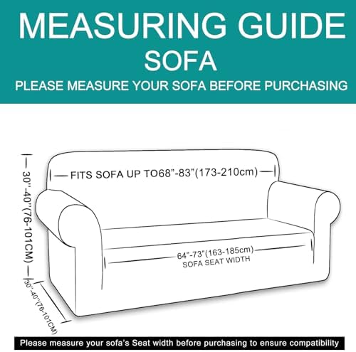 U-NICE HOME Stretch Couch Cover Slipcover for 3 Cushion Sofa, Bronze Green