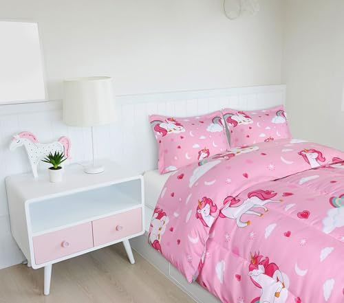 Utopia Bedding 3 Pc Kids Full Comforter Set, Unicorn