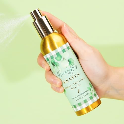 Room Spray, Eucalyptus Leaves, 4 fl oz, Air Freshener for Home, Bathroom