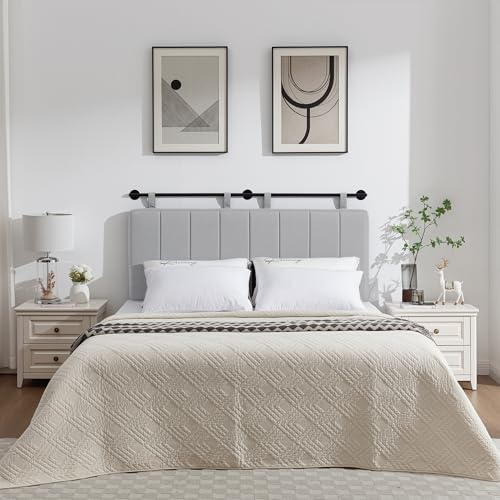 UEV Queen Headboard Only, Wall Mounted Hanging Upholstered Bed Head Board