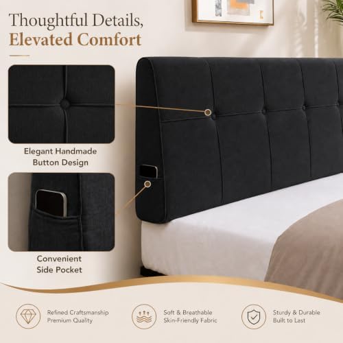 Queen Headboard with Adjustable Height