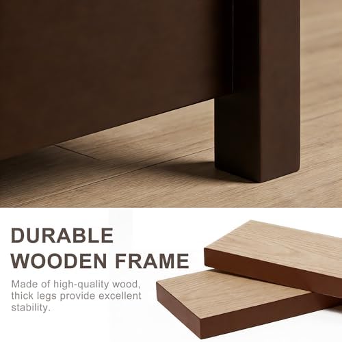 SUPER DEAL End Table with Drawers 3 Tier Narrow Side Table Wood Sofa Table for Living Room Bedroom Office Small Spaces, 23.6 x 24 inch Espresso