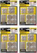 Scotch Felt Pads, Round, Assorted Sizes, Beige, 4 Pack (648 Pieces)