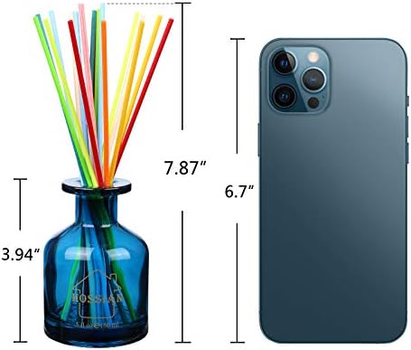 HOSSIAN 150ml/5.07oz 4PCS Reed Diffuser Bottles,Fragrance Diffuser Empty Bottle with 28pcs Reed Sticks for Home Fragrance Accessories and Women Gift Room,Home,Bathroom Decor (4 Color)