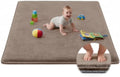 Baby Play Mat for Floor,Tummy Time Area Rug 47x47 Playpen Muscle Mat Camel
