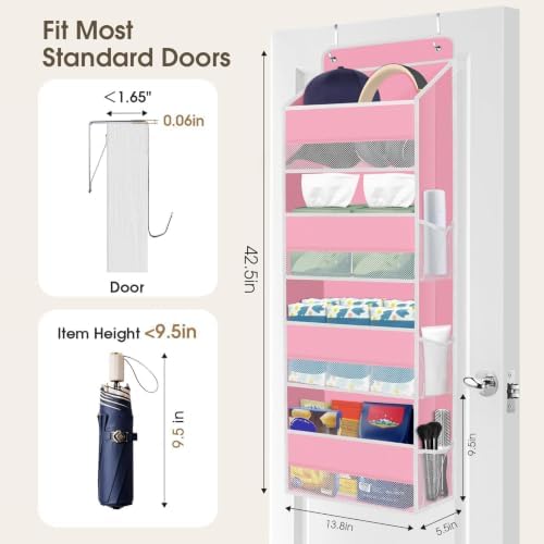2 Pcs Over The Door Organizer Large Capacity Hanging Storage Room Organizer