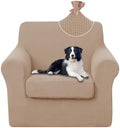 U-NICE HOME 2 Pieces Chair Covers Stretch Chair Slipcover, Camel