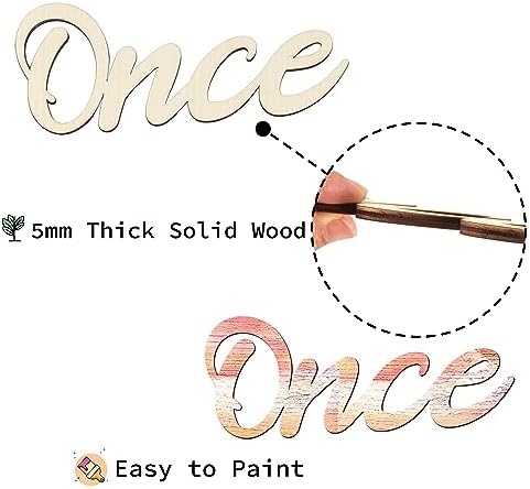 Wood Once Upon a Time Sign, Nursery Wall Decor for Kids Reading Nook Decor