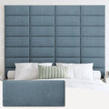 IFNOW Wall Mounted Headboard, Peel and Stick Panels, Dusty Blue, King
