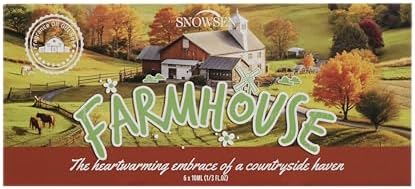 Farmhouse Essential Oils Set for Diffusers for Home, Soap & Candle Making Scents, Roasted Chestnuts,Buttery Toffee, Garden Herbs, Cozy Linen, Maple Syrup, Weathered Wood, 6x10ml