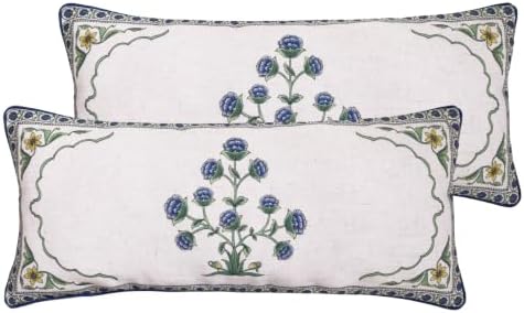 patdrea Designer Vintage Throw Pillow Cover,12"x28",Set of 2