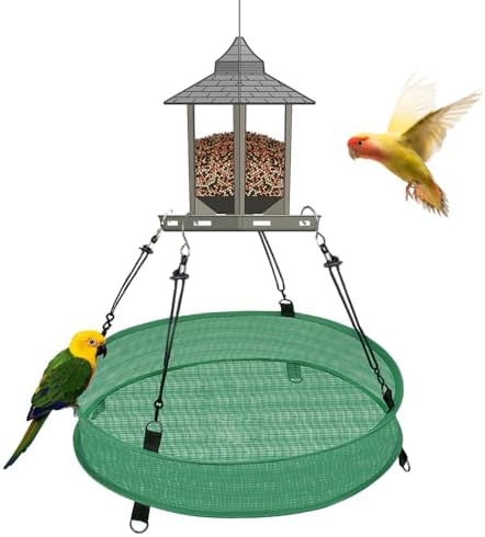 20 Inch Large Bird Seed Catcher Tray for Hanging Bird Feeder Platform