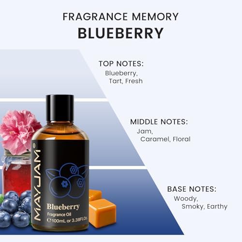 MAYJAM Blueberry Fragrance Oil for Diffusers for Home, 100ML/3.38FL.OZ