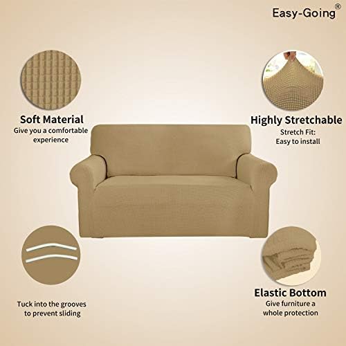 Easy-Going Stretch Couch Covers for Sofa Washable Large Golden
