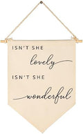 Isn't She Lovely-Flag Decor Gift for Girls Baby Newborn -Banner Pennant Wall Sign Gift for Nursery Baby Room Playroom Bedroom