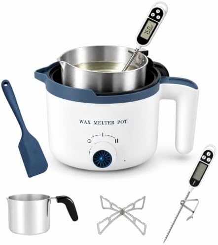 KQU Electric Double Boiler Wax Melting Pot for Candle Making with Spout