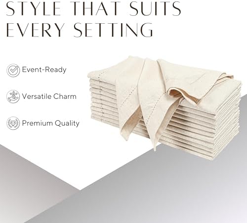 Ramanta Home Decorative Cloth Dinner Napkins Set of 4, 20x20 Inch