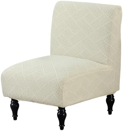 Eco-Ancheng Armless Chair Slipcover Removable Armless Accent Chairs Covers Washable Armless Slipper Chair Slipcover Printed Armless Chair Furniture Protector Covers for Living Dining Room Hotel
