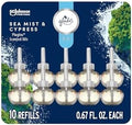 Glade PlugIns Air Freshener Refills, Sea Mist & Cypress, 10 Count