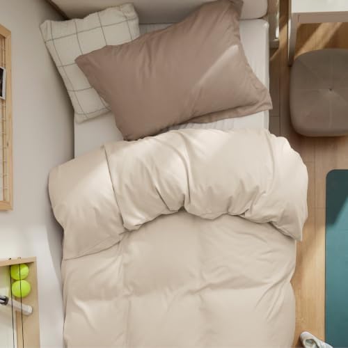 Bedsure Twin/Twin XL Duvet Cover, 1Pc Soft Double Brushed Bedding, Linen