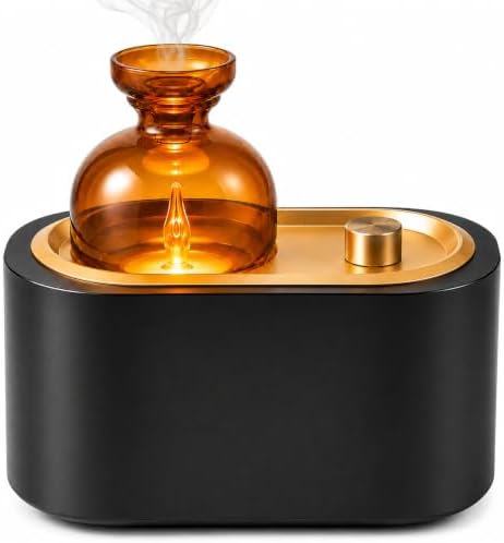 Waterless Essential Oil Diffuser, Rechargeable Cordless with Warm Light