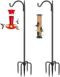 FEED GARDEN 63'' Bird Feeder Pole, 5-Prong Base Shepherds Hook for Outdoor