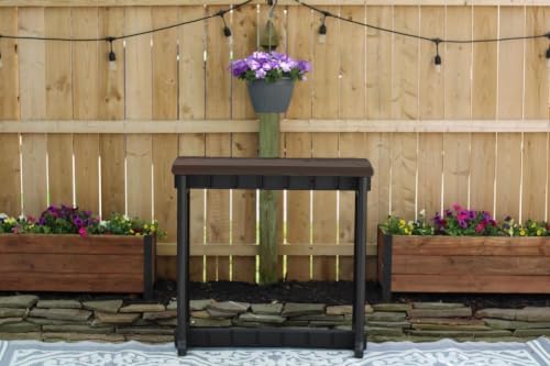 Patio Bar Set: Multiple Color Options, with or Without Stools, Durable & Stylish, USA Made - Perfect for Outdoor Spaces. (Black/Espresso, Single Bar)