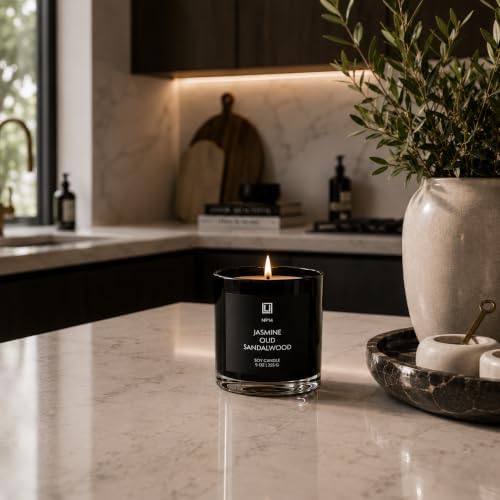 Lulu Candles White Jasmine & Green Tea Scented Soy Blend Jar Candle, 9 Oz.