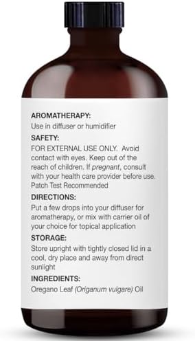 Majestic Pure Essential Oil with Glass Dropper - 100% Pure and Natural - Essential Oils for Diffuser, Aromatherapy, Soap and Candle Making, Oregano Essential Oil, Oregano Oil, 4 Fl Oz