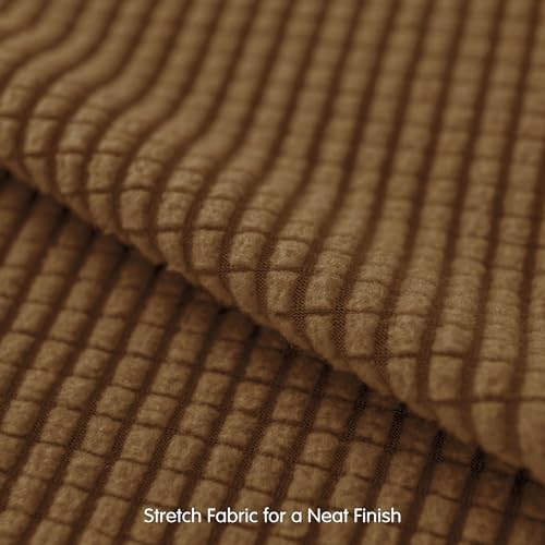 SUBRTEX 3 Pieces Stretch Sofa Slipcover Sets Couch Cover Sets Backrest Cushion Covers Furniture Protector Collection Set for Oversize Sofa Loveseat Chair Slip Covers(Small, Coffee)