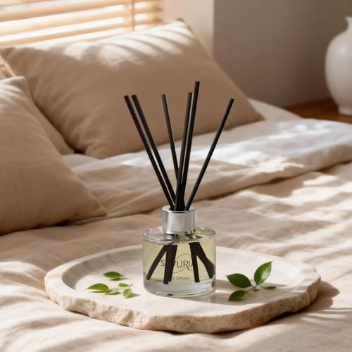 Reed Diffuser Set,2x100ml Bamboo Scented Oil Diffuser