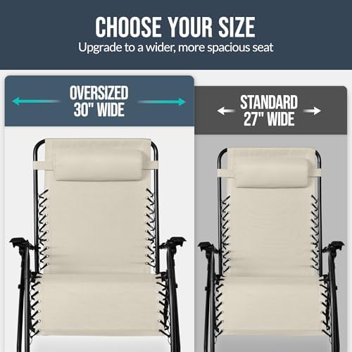 Best Choice Products Set of 2 Extra Wide Zero Gravity Chair Recliner