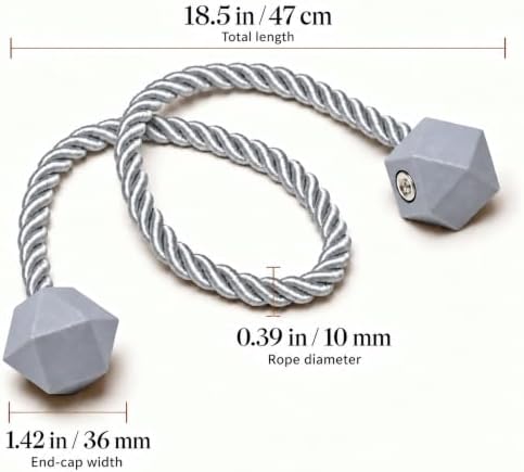 NazTur Magnetic Curtain Tiebacks, Curtain Ties, No-Drill Holdbacks (4 Pack)