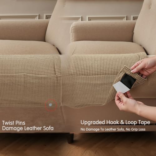 SUBRTEX Stretch Couch Arm Covers Set of 2, Non-Slip Sofa Armrest Slipcovers