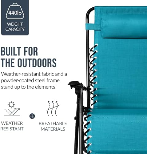Best Choice Products Set of 2 Extra Wide Zero Gravity Chair Recliner
