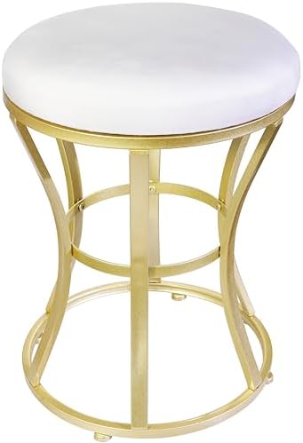 Vanity Chair, Small Velvet Vanity Stool & Ottoman Bench for Bathroom, Dorm