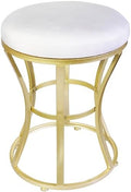 Vanity Chair, Small Velvet Vanity Stool & Ottoman Bench for Bathroom, Dorm