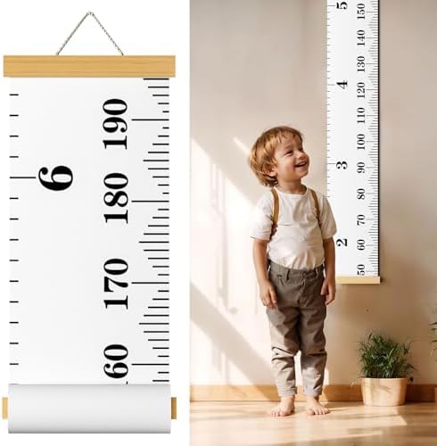 Growth Chart,Kids Canvas Height Ruler,Removable Wall Decor