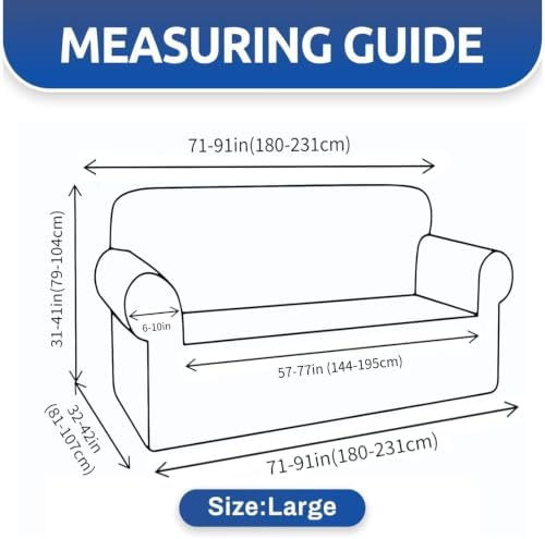 YEMYHOM Couch Cover Latest Jacquard Design High Stretch Sofa Covers for 3 Cushion Couch, Pet Dog Cat Proof Slipcover Non Slip Magic Elastic Furniture Protector (Large, Dark Gray Checkered)