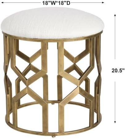 Uttermost Trellis 20.5 Inch Geometric Accent Stool 23579