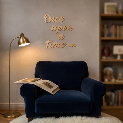 Once Upon a Time Sign Nursery Decor Wood Sign for Reading Corner