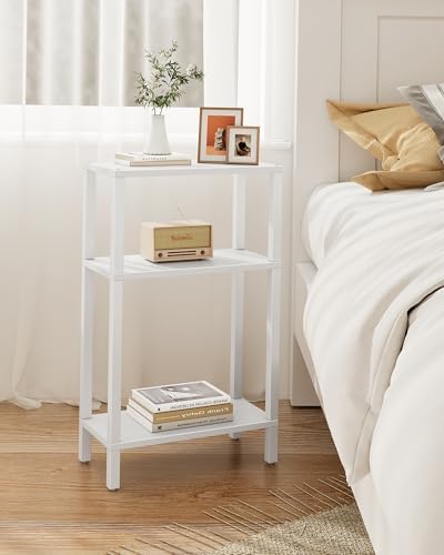 TUTOTAK Narrow Side Table, 3-Tier Small End Table for Couch