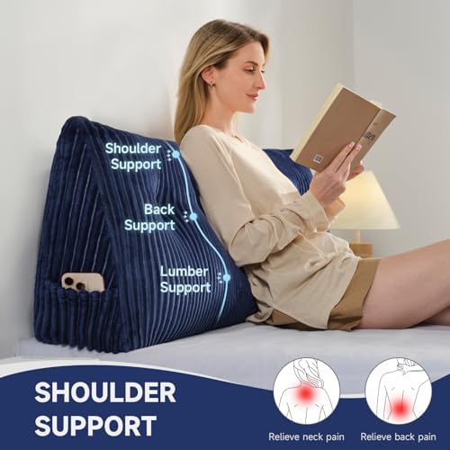 Z-hom Large Headboard Pillow King,NO ROLL Pillow, Wedge Pillow Headboard