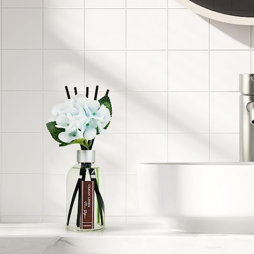 Aronica Clean Linen Reed Diffuser for Bathroom Decor, Room Fresheners for Home Long Lasting, Accesorio Para Hogar, House Registry Idea, Bathroom Smelling Good, Aesthetic Room Decor, Apartment House