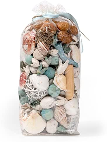 ANDALUCA Ocean Plumes Scented Seashell Potpourri Large 20 oz Bag with Fragrance Vial Coastal Decor