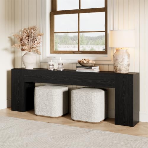 Epecoya Console Tables for Entry Way, Black Sofa Table 94.5-Inch