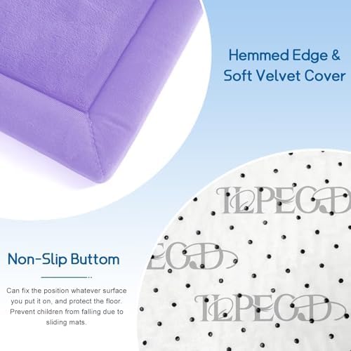 Baby Play Mat for Floor Nursery Muscle Mat Area Rug Playroom Rug 79x79" Elastic Foam 1.3" Thick Crawling Mat for Babies,Toddlers, Infants (Lavender)