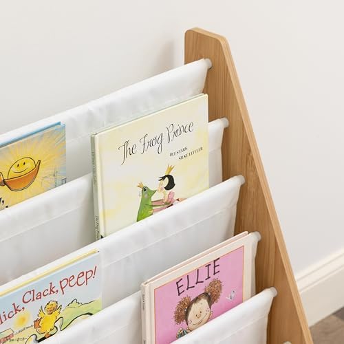 Humble Crew Kids Bookshelf, Montessori Front Facing Toddler Bookcase 4Tier